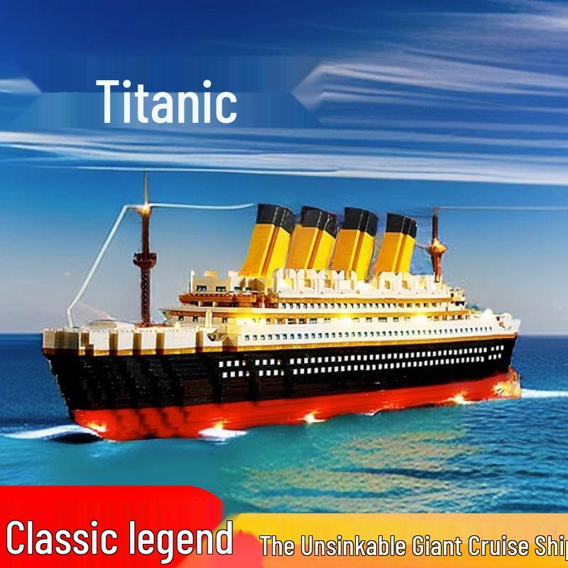 Nezha Model výletní lodi Titanic: Mikrostavební bloky s vysokou obtížností, kompatibilní s Lego