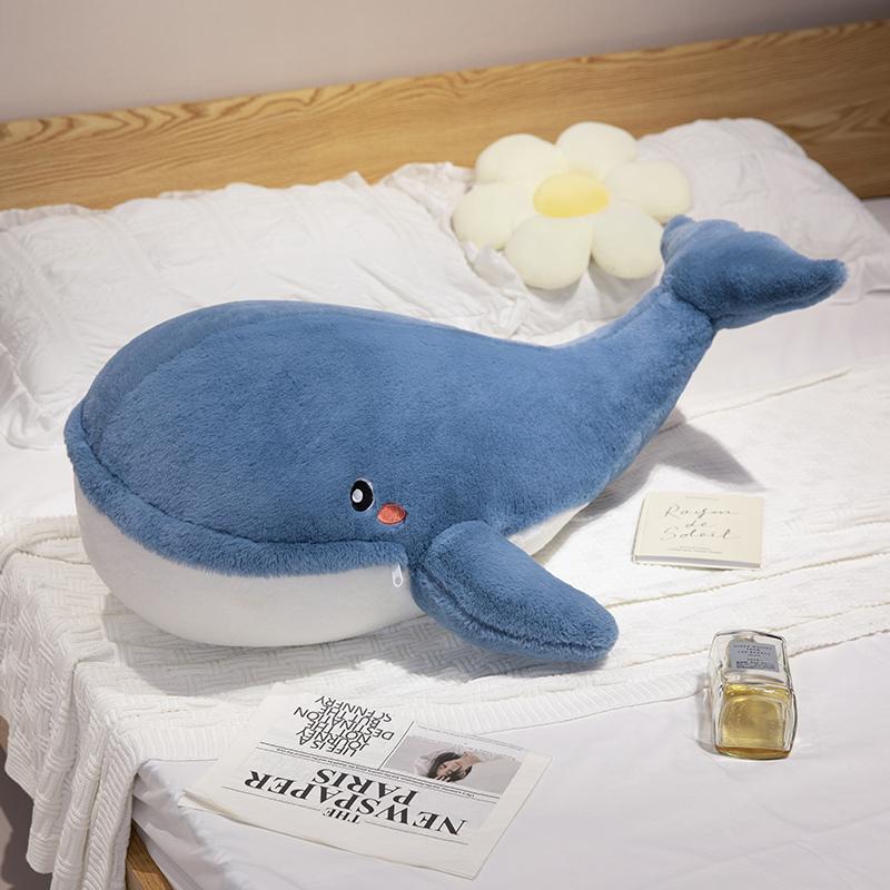 Cute Whale Plush Toys Lovely Soft Stuffed Cartoon Doll Pillow Funny Animals Sofs Home Decoration Sleeping Pillow Birthday Gifts