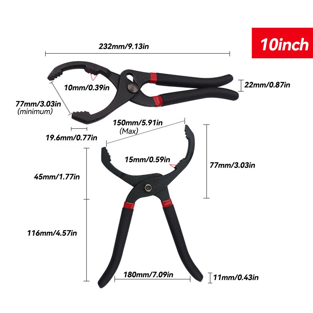 10"/12" Adjustable Car Oil Filter Wrench Removal for Engine Filters Conduit Fittings Auto Vehicle Maintainance Repair Hand Tool