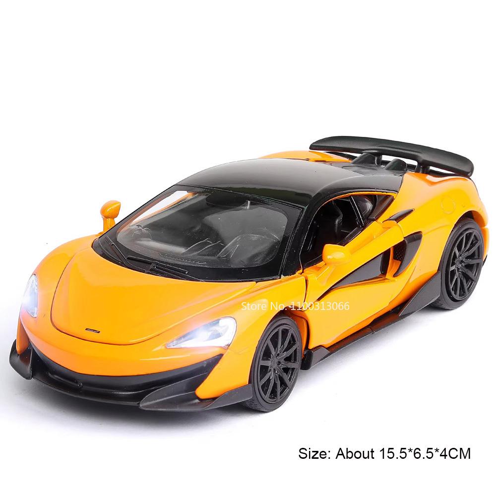 1:32 McLaren 600LT Honda CivicType-R Toys Cars Model Light Sound Miniature Car Wheel Pull Back Supercar for Boys Collection Fun