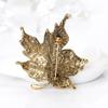 Vintage Alloy Leaf Pin With Electroplating For Ladies Gift Accessory