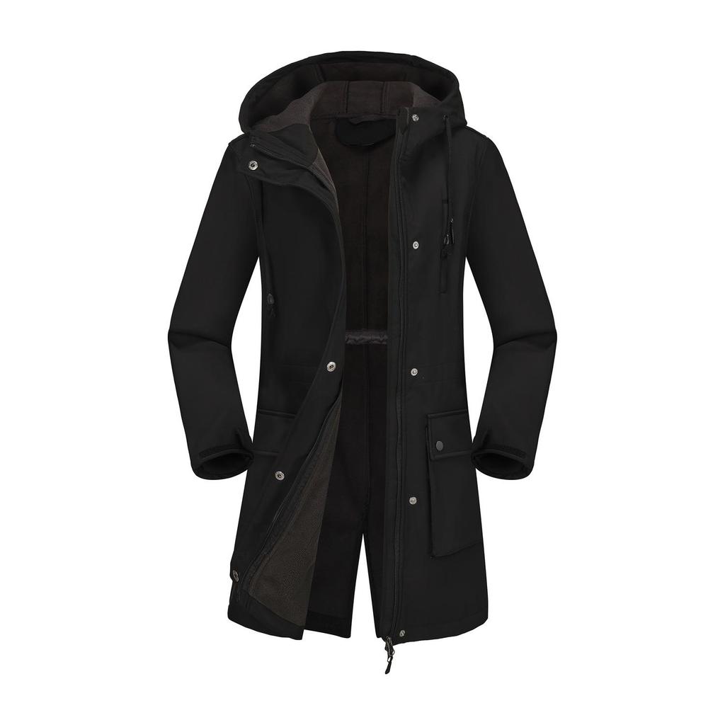 Giacche da donna in stile europeo e americano per l'autunno/inverno: Impermeabile, Con cappuccio, Capispalla/impermeabili casual