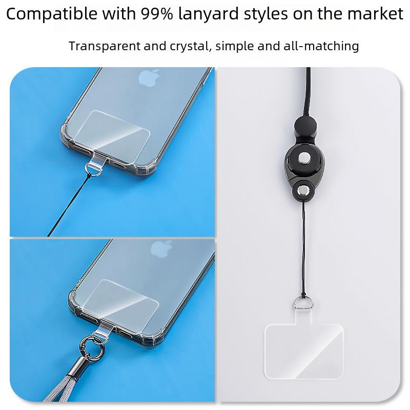 Ultra-Thin Transparent TPU Phone Lanyard Clip - Secure Anti-Lost Soft Case Attachment