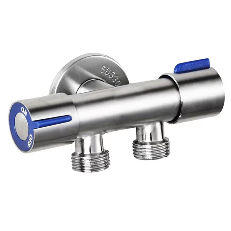 304 Stainless Steel Angle Valve for Toilet: Hot and Cold Water Valve Switch with 4-Point Eight-Character Stop Valve for Water Heater.