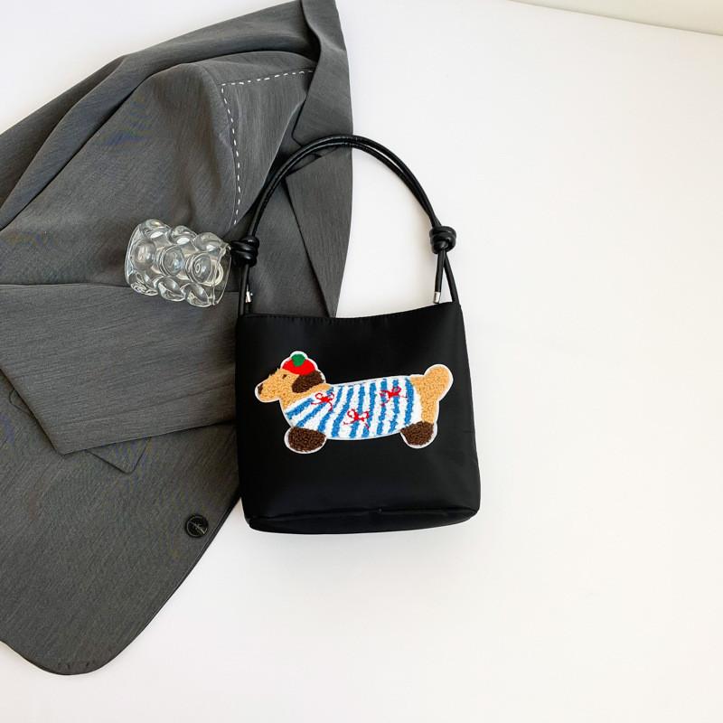 Modern Stylish Single Shoulder Bucket Bag Soft Pu Leather Tote For Women чёрный