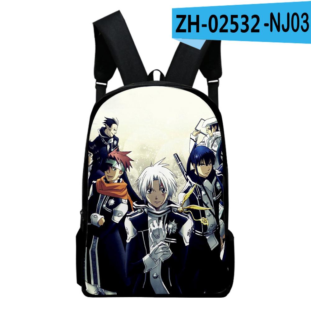 Popular Novelty Cool D.Gray-man Notebook Backpacks Pupil School Bags 3D Print Oxford Waterproof Boys/Girls Laptop Backpacks