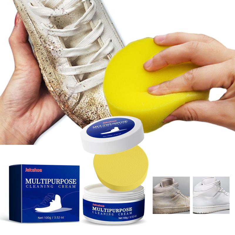 Jakehoe White Sneaker Cleaning Kit: Removes Yellowing From Shoe Edges, Wash, Stains Removal, And Whitening