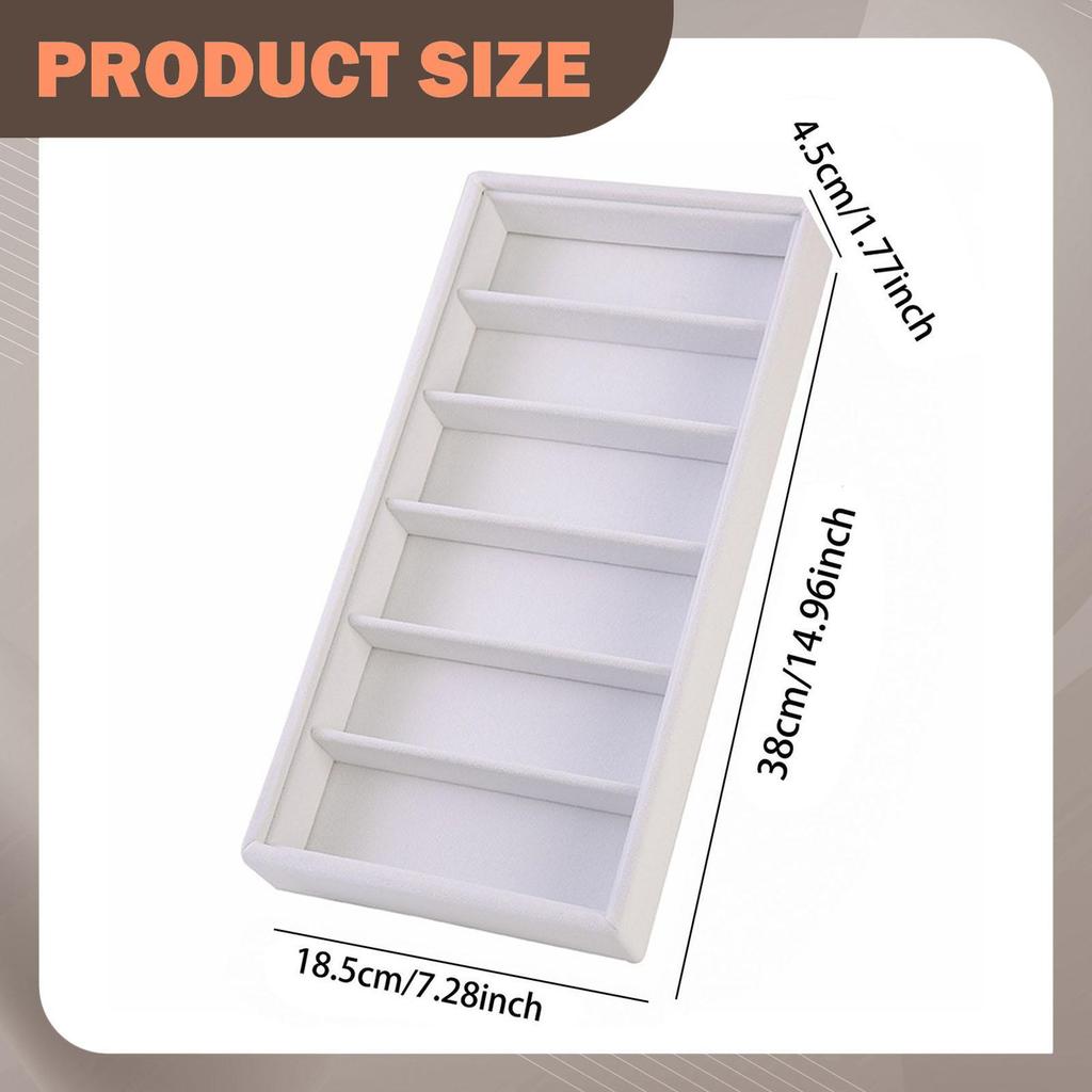 Soft Flannel Sunglasses Display Tray Eyewear Storage Box Organizer for Jewelry Watch Stand Home Vanity