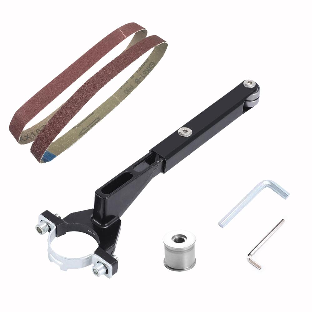 Winkelschleifer zu Bandschleifer Konverter Schleifbandadapter M10/M14 Winkelschleifer für 100/125 Holz Metall Kantenpolierwerkzeug