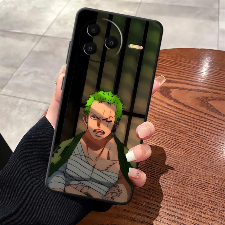 One Piece Sit In Roroonoa Zoro Case for Xiaomi Redmi 9 12C A3 14C K40 K80 Pro A5 13C A1 A2 Plus 10 A4 Black Soft Phone Cover