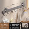 Metal Bathroom Towel Holder Suction Cup Simply Storage Clothes Hanger Hook Convenient Single Row Coat Rack