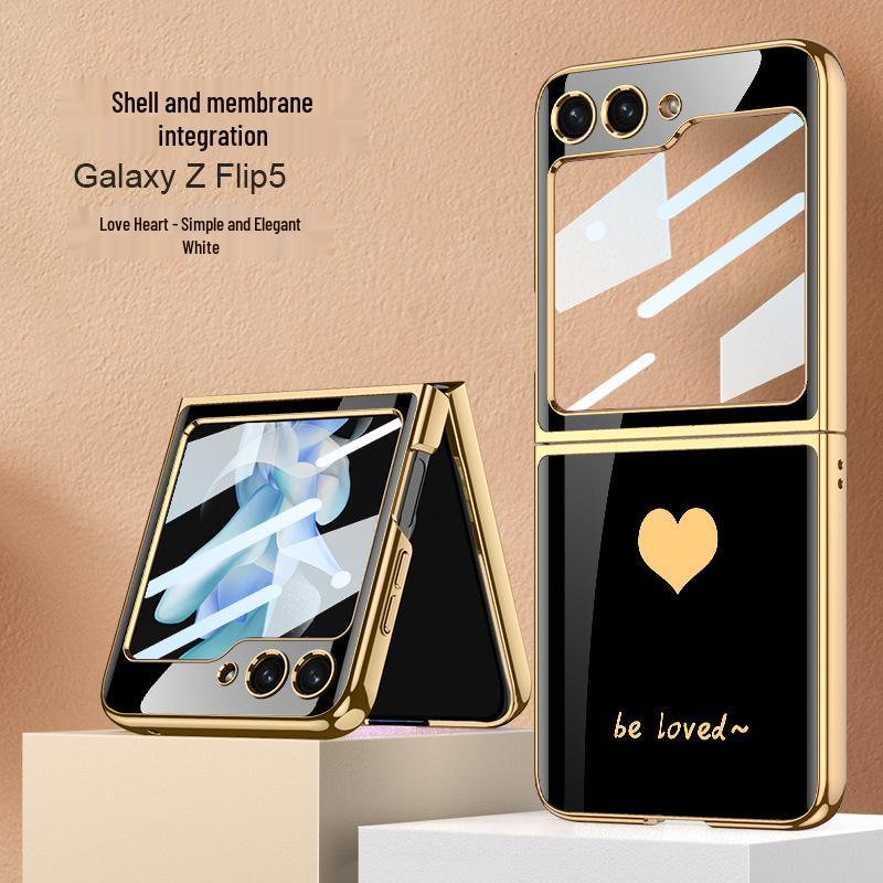 Samsung Z Flip5 Foldable Heart Design Screen Protection Case