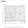 Modern Shoe Cabinet, with 4 Flap Compartments, Open Shelves, for Entrance Area or Hallway, White, Dimensions: W110/H90/D24 cm(OLD SKU:N657P201550W)