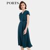 PORTS Women's V-Neck Knit Midi Dress