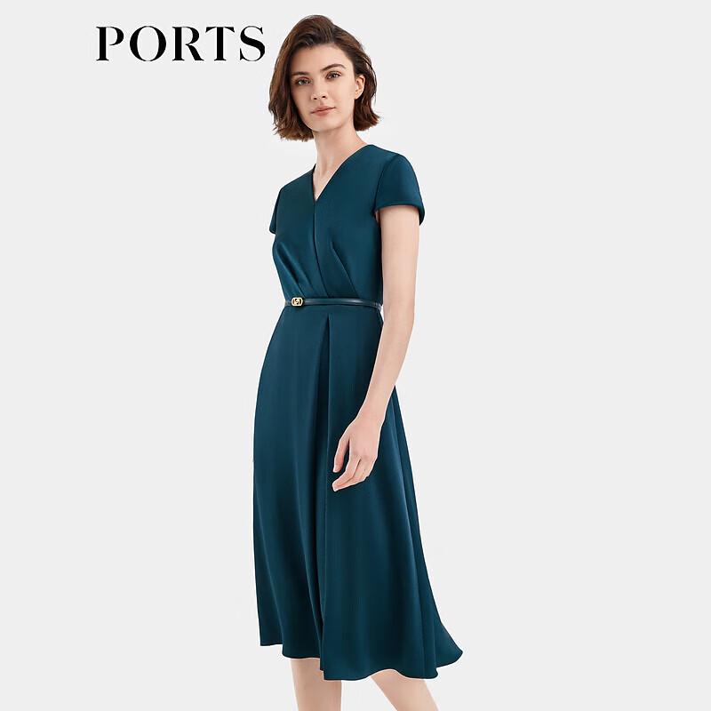 PORTS Women's V-Neck Knit Midi Dress