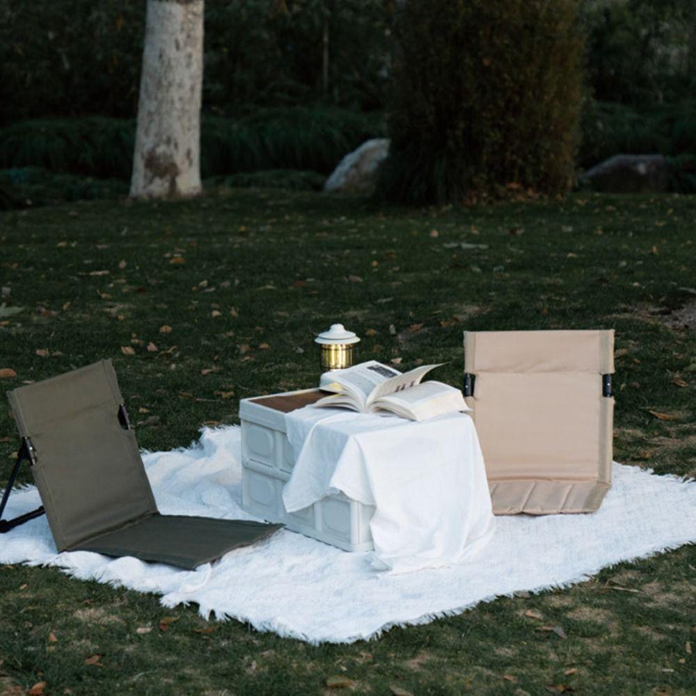 Aluminum Alloy Frame Foldable Camping Chair Oxford Cloth Material Comfortable Sitting Folding Backrest Cushion Backrest Chair