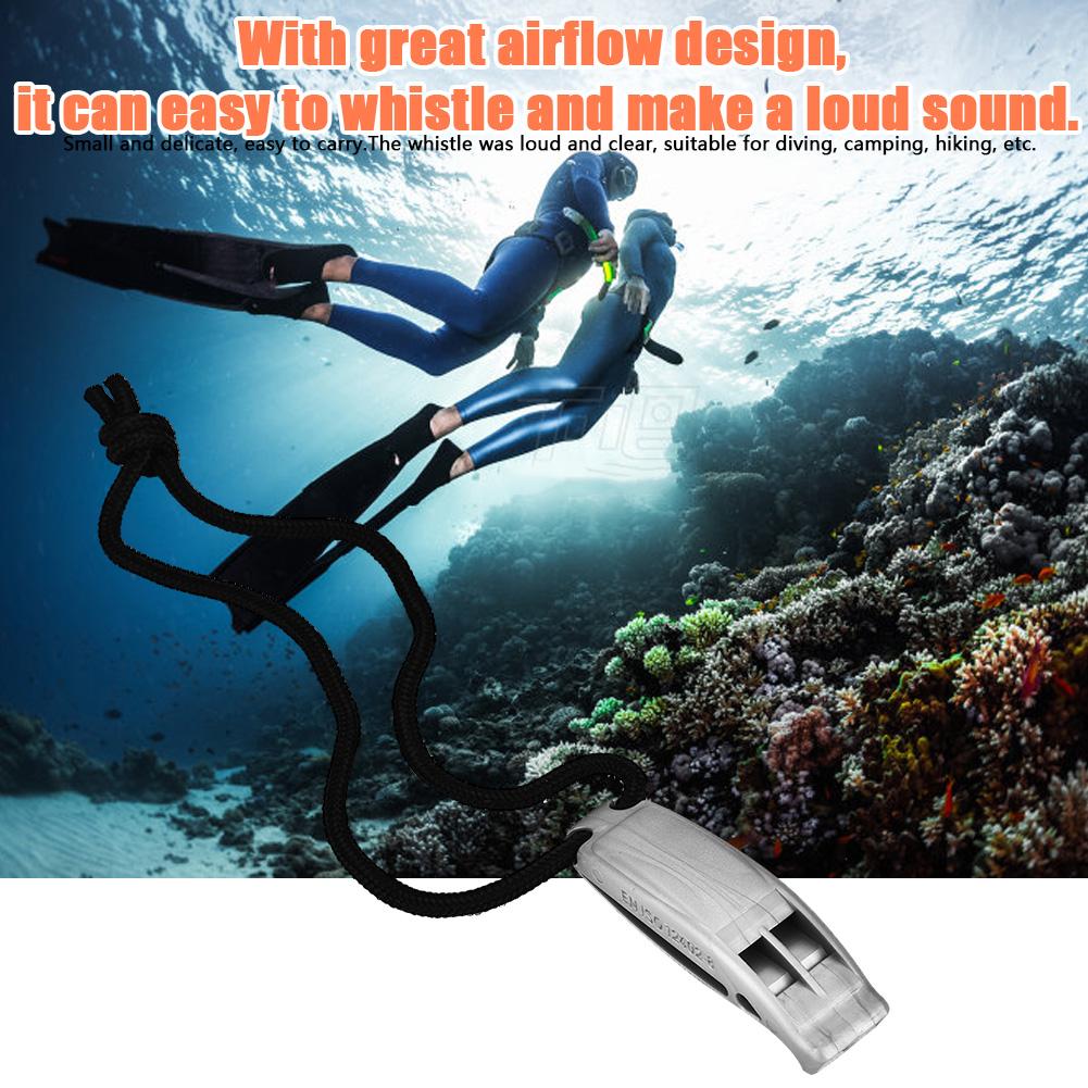 Loud Survival   Emergency   Whistle for Diving Hiking Camping(Gray)