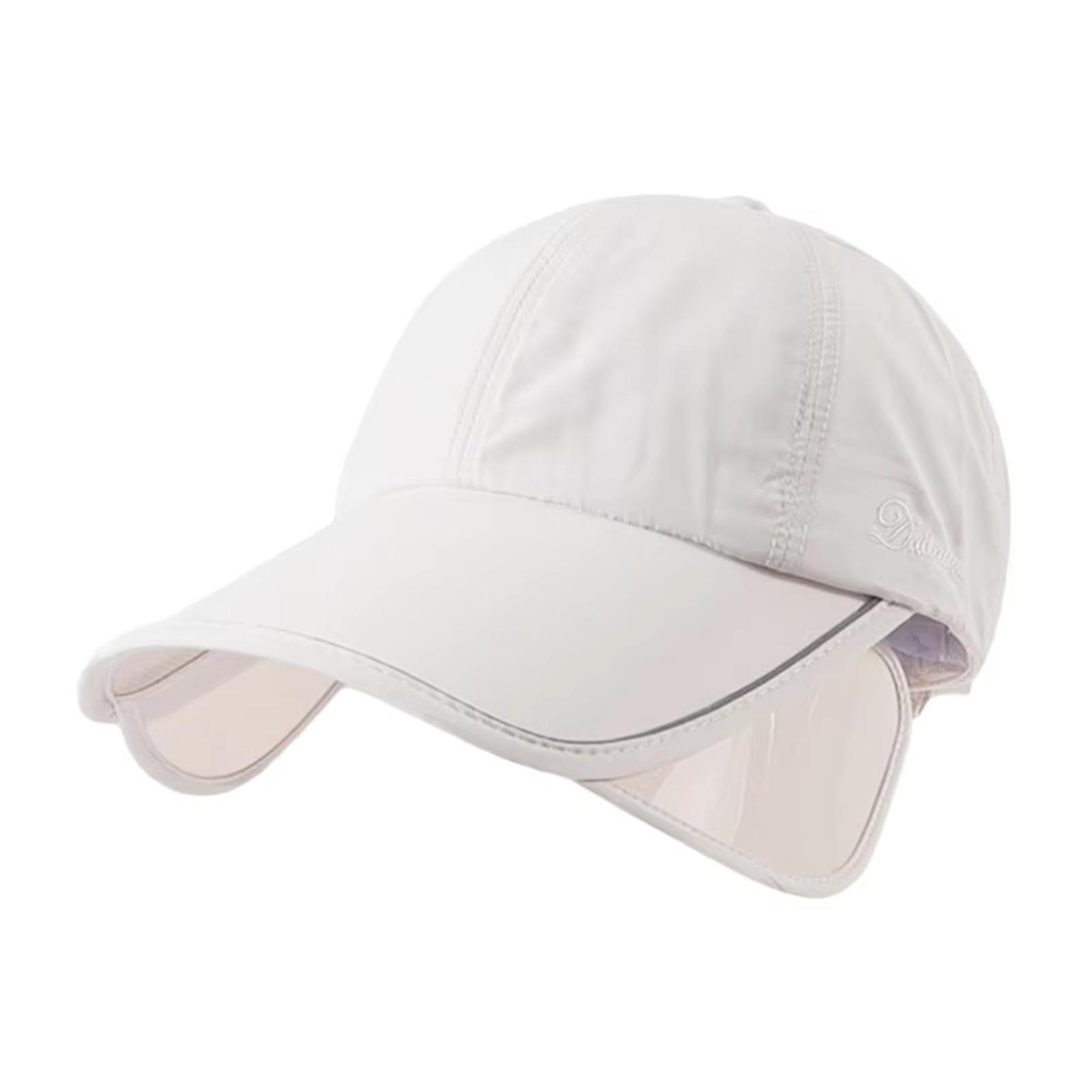 

Summer Outdoor Sun Hat Wide Brim Breathable Sports Cap Quick Dry UV Protection for Travel Beach Golf Women белый