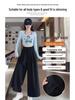 Spring 2025 Plus Size High-Waisted Wide-Leg Acetate Culottes - Slimming, Versatile, and Casual.