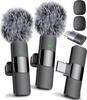 Wireless Microphone Lavalier Microphone for Video Recording - iPhone Mic Crystal Clear Recording with USB-C for Content Creators