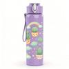 1PC Cactus Rainbow Repeat Pattern 750ml Color Plastic Sports Water Bottle Leakproof Flip Straw Lid Suitable for Sports Office Home Use