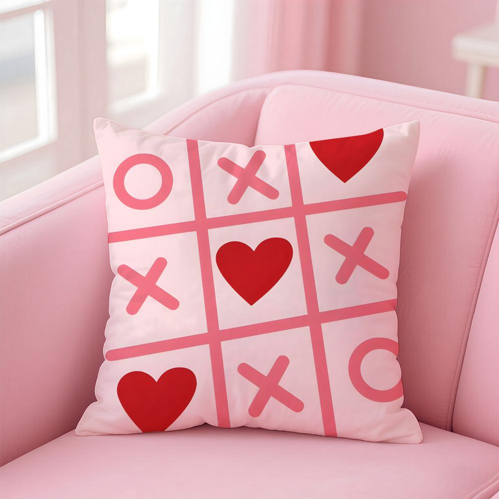 Moderne Pinke Liebe Kunst Luxuriöse Kissenhülle Kissenbezug Weicher Freundlicher Stoff Verdeckter Reißverschluss