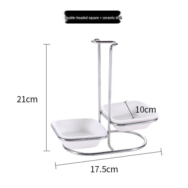 Stainless Steel Soup Ladle and Colander Holder Stand for Restaurants