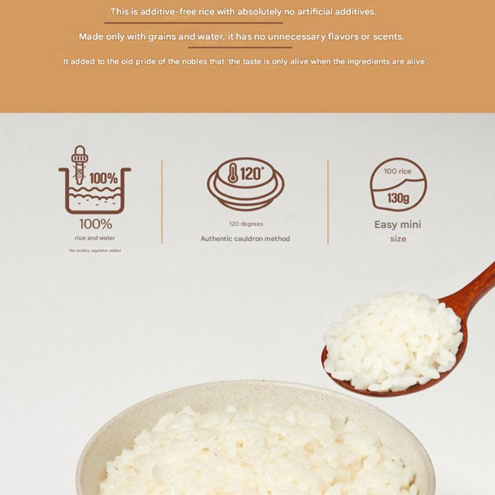 Dongwon '100Bap' Instant Cooked White Rice -  Small Size 130g (3 Options : 2-$12, 4-$22, 6-$32)