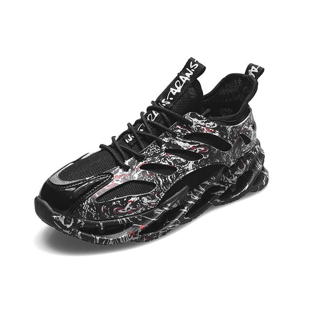 

Низкие модные новые туфли для папы. Мужская летняя спортивная обувь. Повседневная дышащая универсальная обувь для бега. Нескользящая легкая мужская обувь. 43 чёрный