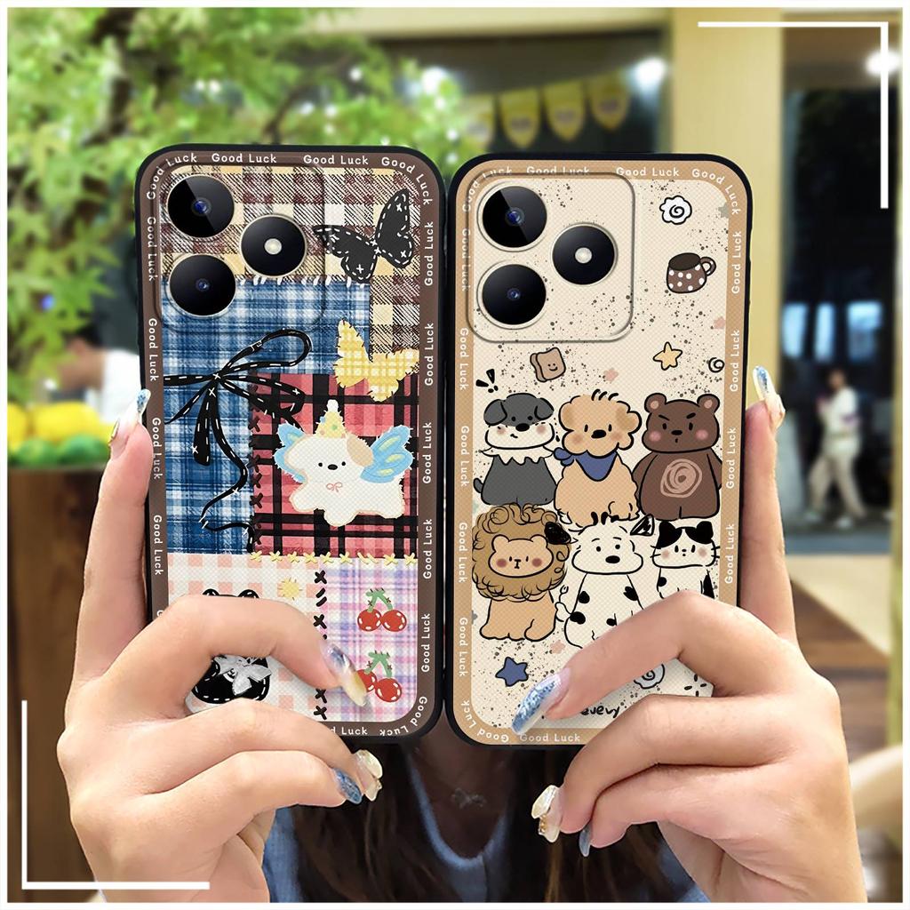 Phone Pouch TPU Phone Case For Realme C53/Narzo N53/Note50/C51/C51S Full Wrap Cartoon Protective Durable Anti-dust Cute