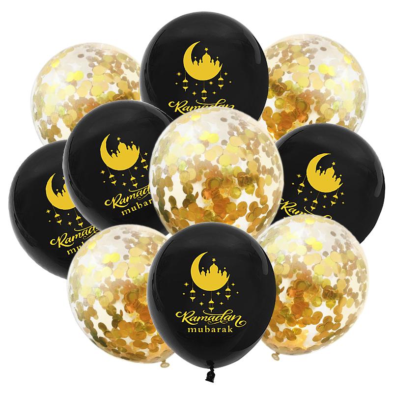 10Pcs Eid Mubarak Latex Balloon Ramadan Kareem Decoration Air Globos Ramadan Mubarak Muslim Islamic Festival Party Supplies 2025