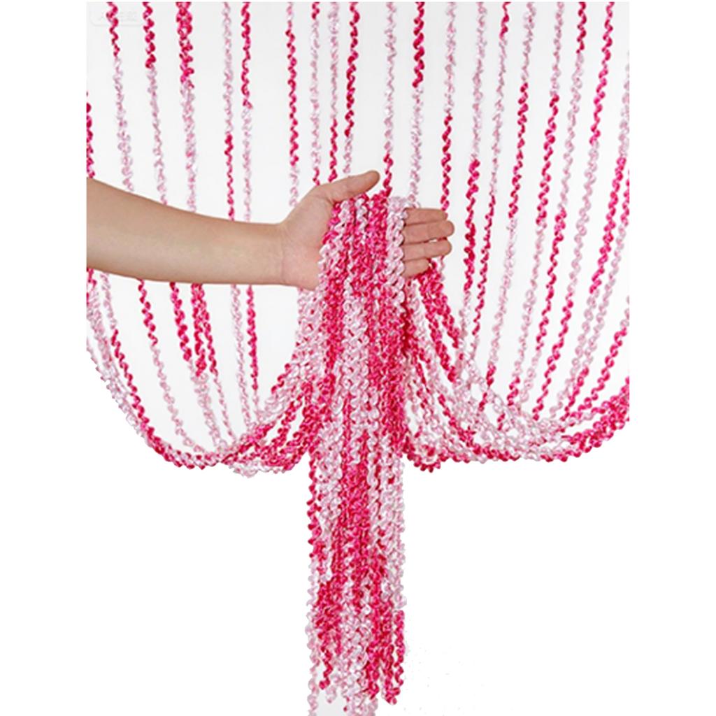 100x200cm Home Decor Bead String Curtain Panels Door Fly Screen Room Divider Tassel Curtain Hotel Wedding Salon Decor Curtains