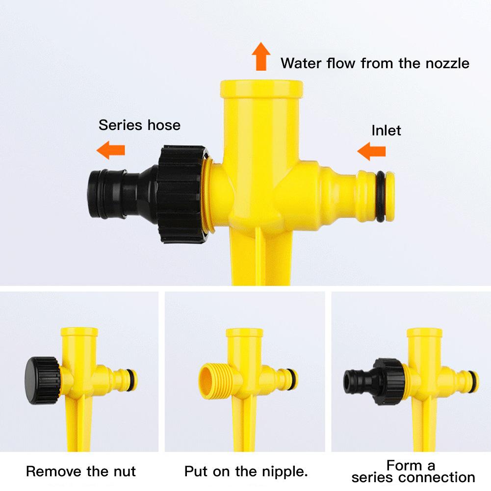360° Rotation Garden Sprinkler Automatic Irrigation Watering System Adjustable Agriculture Lawn Farm Greenhouse Plant Water Sprayer