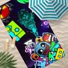 G-Geometry Dash Robtop Games Handtuch Polyester Strandtuch Schnelltrocknend Sandfrei Badetuch Für Sommer Pool Reise Urlaub