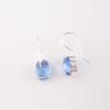 Natural Tanzanite Gemstone 925 Sterling Silver Handcrafted Dangle Earrings 1.05" EE-173-10