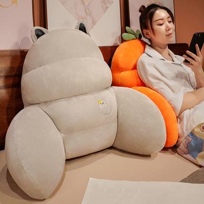 Bed Rest Reading Pillow with Arm Support Zipper Design Super Soft Fully Filled Backrest Support Sofa Couch Pillow Cushion