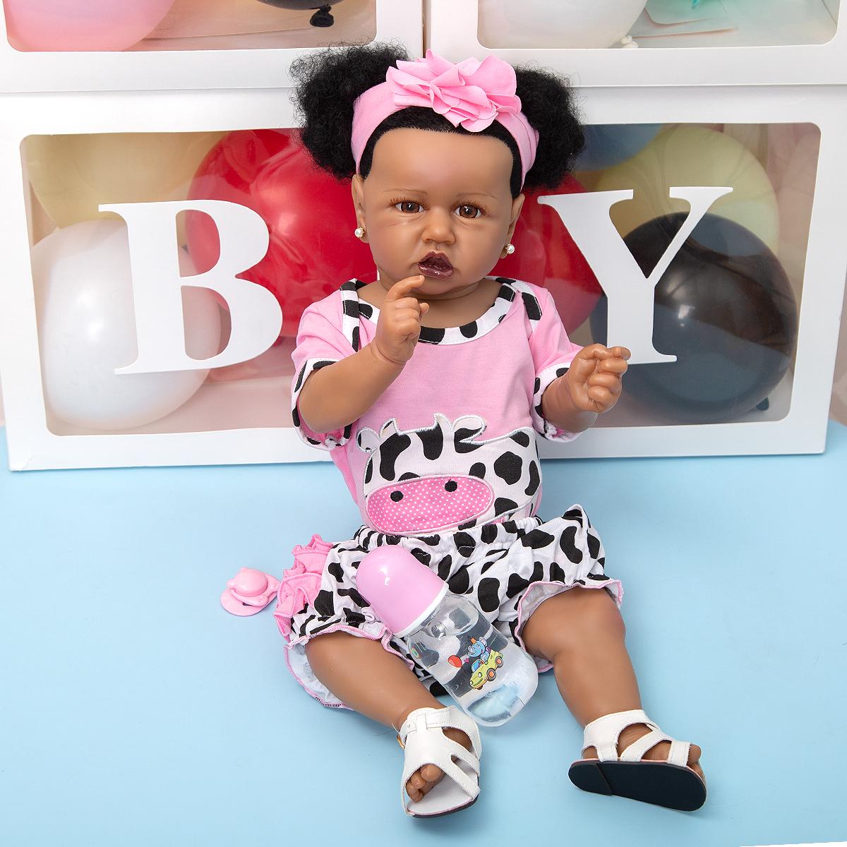 KEIUMI 23 дюйма полностью силиконовые куклы Reborn для маленьких девочек — фото 5