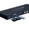 8K HDMI/DP KVM Switch 4x1 - Mouse & Keyboard Control for Four Computers
