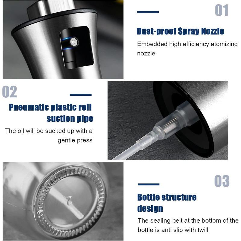 Glass Oil Sprayer for Cooking - 200ML Mister Bottle for Cooking, Baking, and Air Fryer