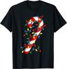 BEST! Candy Cane Merry And Bright Christmas Lights Candy Costume Tee S-3XL