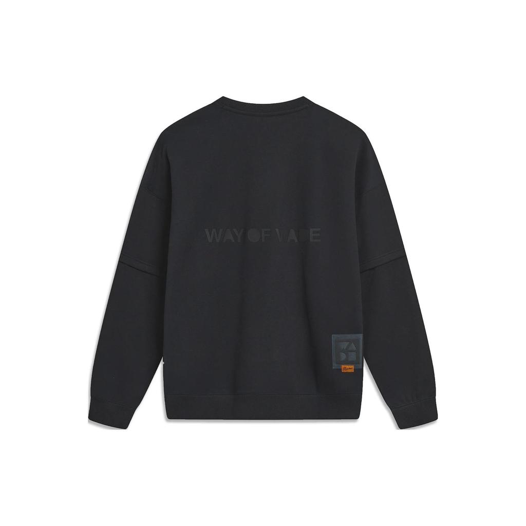 Li Ning Sweatshirts Men's Black Crew Neck Moderate Regular AWDT947-1