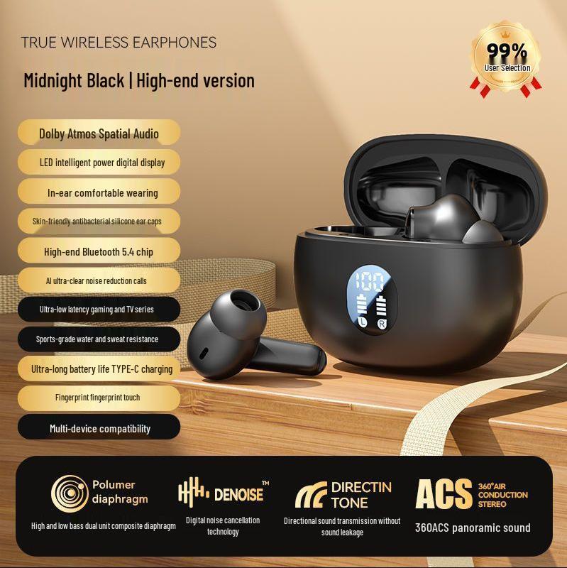 2025 Wireless Noise-Cancelling In-Ear Sports Bluetooth Headphones with High Sound Quality