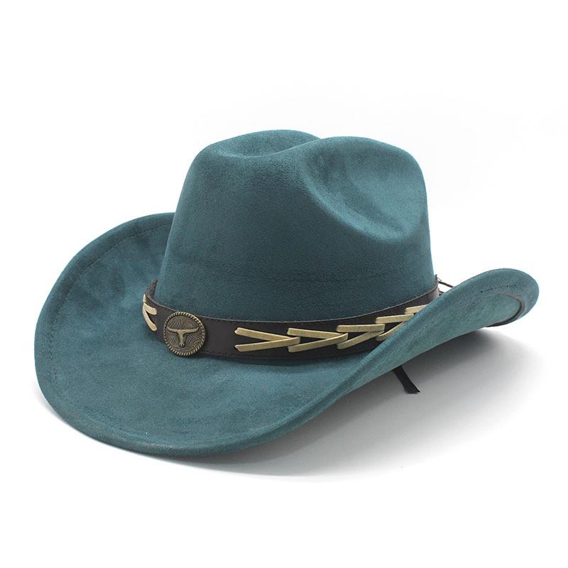 Knot Embroidered Wide Brim Hat With Polyester Wool For Spring Summer Cultural Fashion