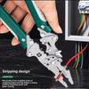 ZK Pliers Multi Functional Folding Electrician Wire Stripping And Cutting Pliers Wire Splitting And Crimping Pliers Wiring Plier