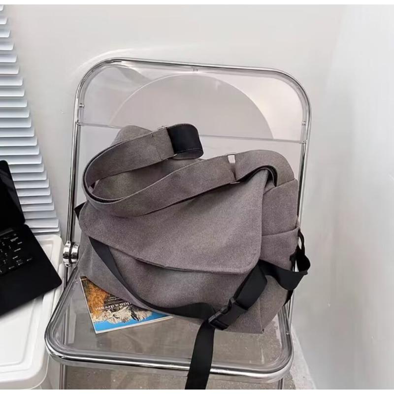 

Simple retro trendy cool canvas bag men s and women s trendy shoulder messenger bag new handbag