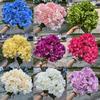 Large Size Fake Hydrangea Flowers 5 Heads Bridal Hydrangea Bouquet  for Home Party Wedding