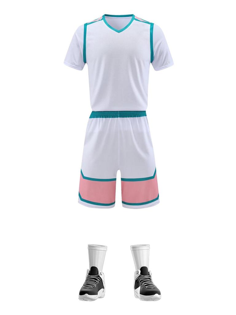 Unisex Basketball Uniform Set, Number Print, Dual-Pocket, 3XS-4XL