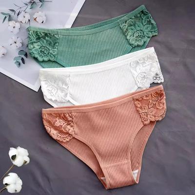 Women's Plus Size Soft Cotton Mid-Low Waist Triangle Underwear