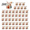 Transparent Cookie Bags with Drawstrings 48 Pcs Halloween Candy Bags, Kids Trick or Treat Goodie Cute Rabbit Small Containers for Party Ear