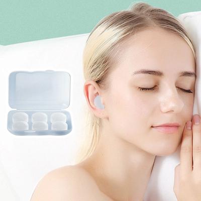 6 Stück Silikon-Ohrstöpsel, Geräuschreduzierung, waschbar, wasserdicht, weich, wiederverwendbar, Gehörschutz, für Konzerte, Arbeiten, Studieren, Schlafen, stille Ohrstöpsel
